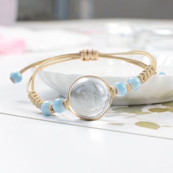 Sterling Silver Dandelion Wish Personalised Bracelet – Dandy Rocks Jewellery